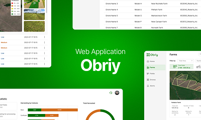 Obriy - Drone-based Farm Management System agricultural agro app analytics crop dashboard data visualization farm farm management field web application wed design