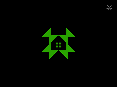 House+Bolt_Logo design abstract bolt cool creative design energy green house icon logo minimal simple