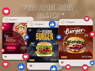 Food social media post design campaign design facebook campaign design food social media post design google campaign design graphic design motion graphics premium design social media post design