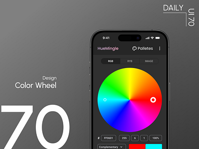 Day 70: Color Wheel color selection color wheel daily ui challenge design tool ui design ux design
