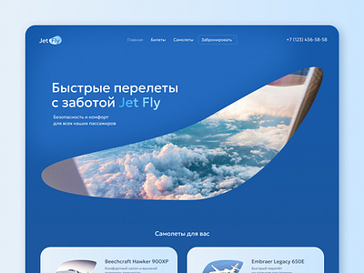 Aircraft rental concept aircraft airplane landing page web design web site