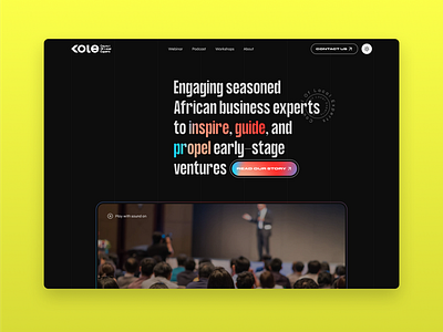 Cole.Africa Landing page app bank app design landing page mobile product design ui uiux