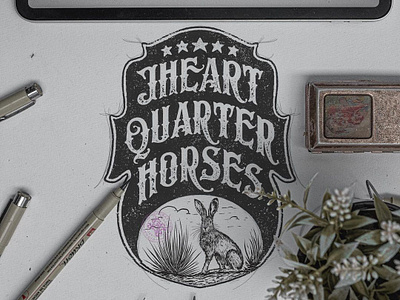 Jheart Quarter Horses branding company brand logo company branding company logo cowboy cowgirl design graphic design illustration logo rodeo rope typeface western