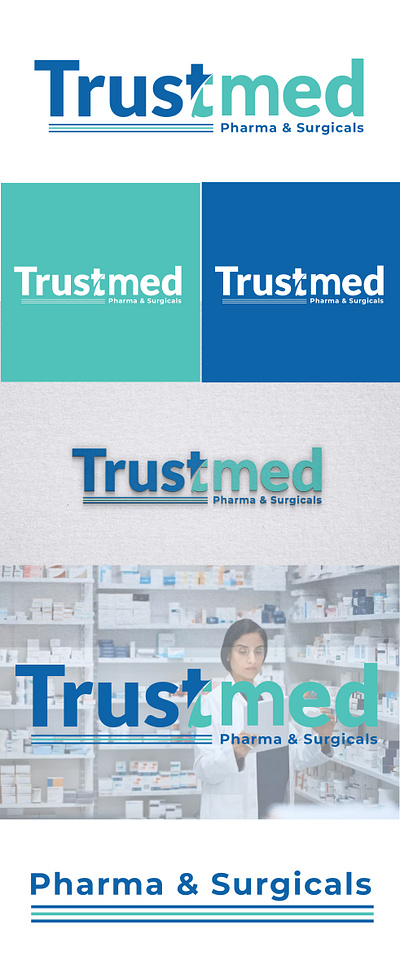 TrustMed: Building Confidence with Sleek Letter Logo Design graphic designer