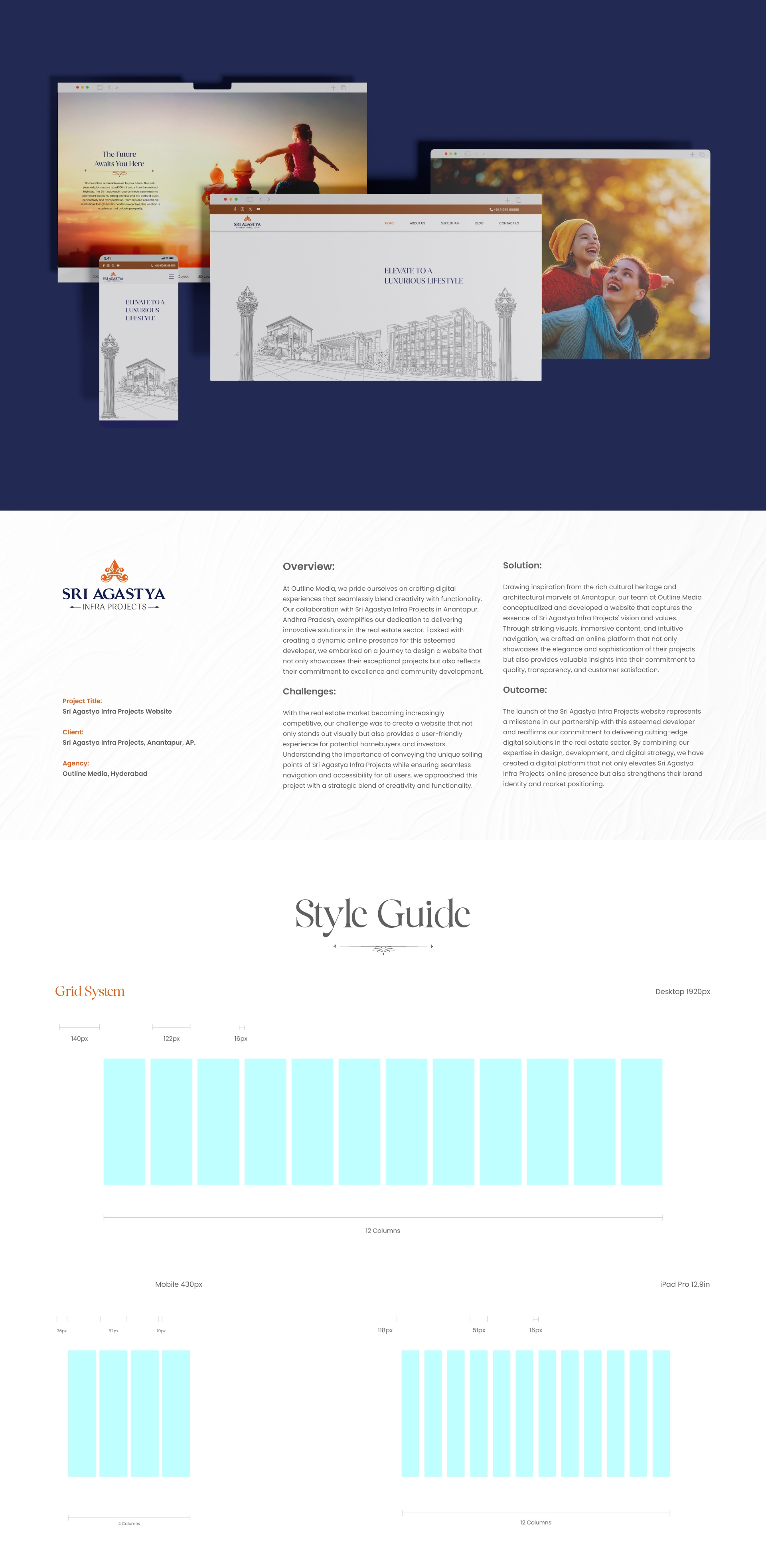 Sri Agastya Infra Projects branding ui ux