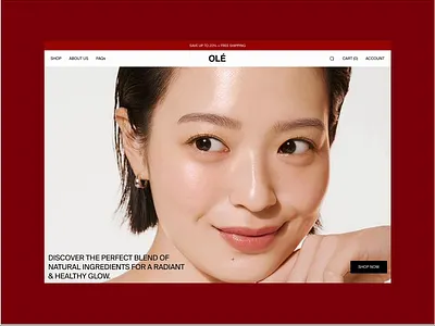 E-commerce Homepage cosmetic website ecommerce website product design ui uiux website design