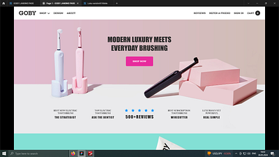 Goby electric toothbrush figma responsive design ui uiux