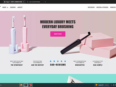 Goby electric toothbrush figma responsive design ui uiux