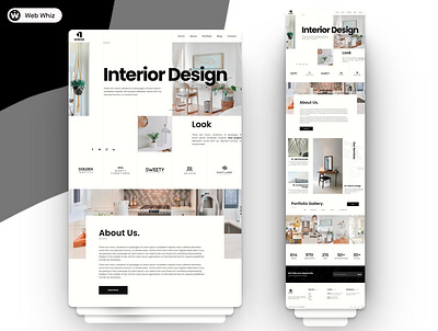 Serene | An Interior Landing Page Design agency website interior interior design website landing page portfolio uiux web designing web development website wordpress design