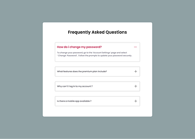 DAILY UI #92 - FREQUENTLY ASKED QUESTIONS graphic design ui