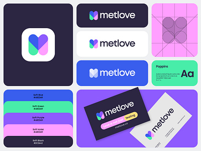 Metlove logo design M + Love shape overlaping logo design 99designs abstract branding care colorful creative fiverr gradient h logo heart hospital lettermark logodesign love m logo medical modern logo overlaping w logo wordmark