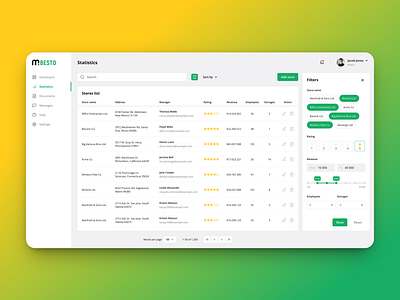 M Besto | CRM Concept concept crm design desktop retail ui ux