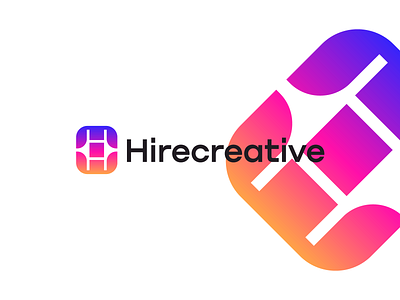Hirecreative brand branding design graphic design illustration logo logo design minimal modern