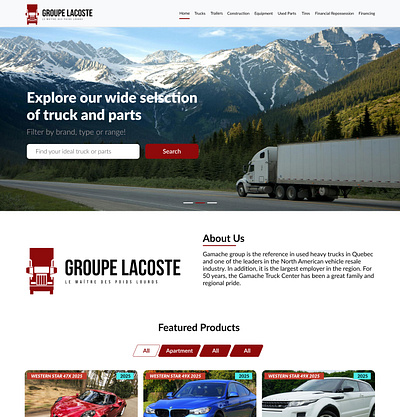 Automobile auto automobile automobile landing page landing page ui design