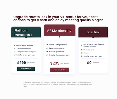 Pricing Page for Atableforsix(au) Web 2024 3d animation app design branding design design2024 designs graphic design logo mobile app design motion graphics pricing page pricing table ui typography ui uiux uiuxdesign userinterface ux