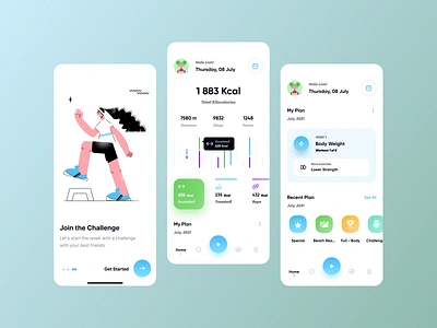 Sport mobile ui design activity ai branding crypto currency exercise app exercise app interface fitness app illustration design mobile modern ui onboarding progress tracker responsive running saas mobile splash screen sport mobile app design sports app ui workout