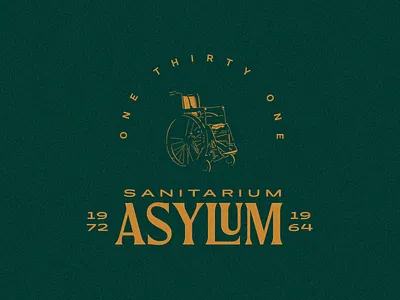 Asylum badge branding design drawing graphic graphic design illustrator logo logotype photoshop procreate type typography ui ux vector vintage web work