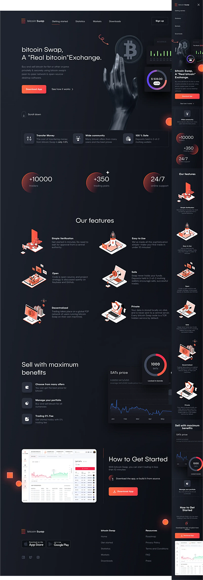 Bitcoin Swap branding content writing project management strategy uxui