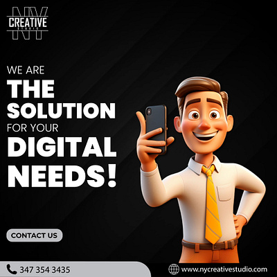 Boost Your Online Presence with NY Creative Studio! branding brochures design digital needs graphic design illustration logo ny creative studio solution typography ui ux vector