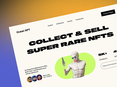 Ocean NFT, NFT marketplace design nft ui uiux web