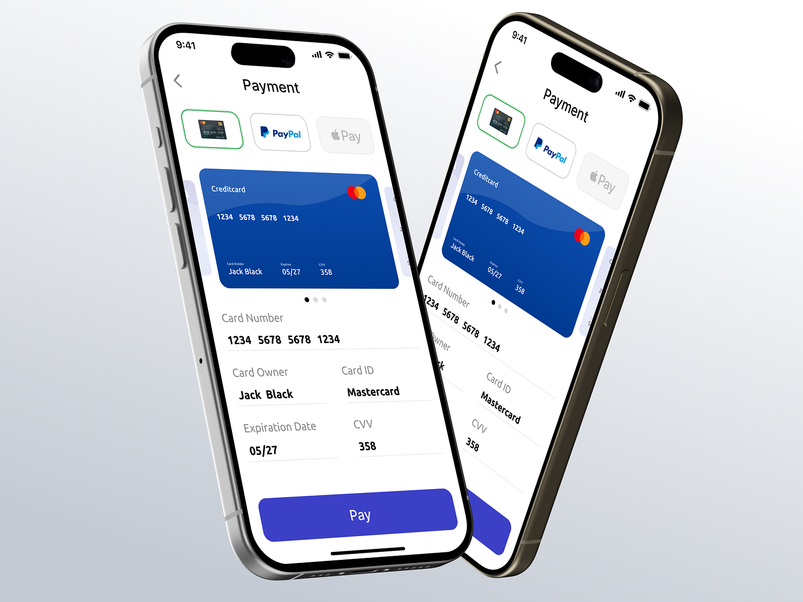 Creditcard Payment - UI challenge by Nick van Leijden on Dribbble