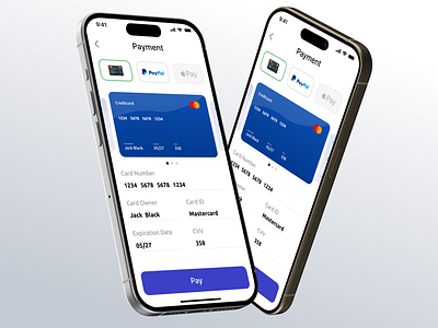 Creditcard Payment - UI challenge app dailyui design minimal mockup ui