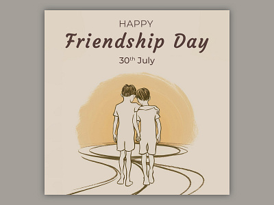 Friendship day social media post design adobe illustrator adobe photoshop free download friendship day graphic design illustration instagram post social media vector vector art