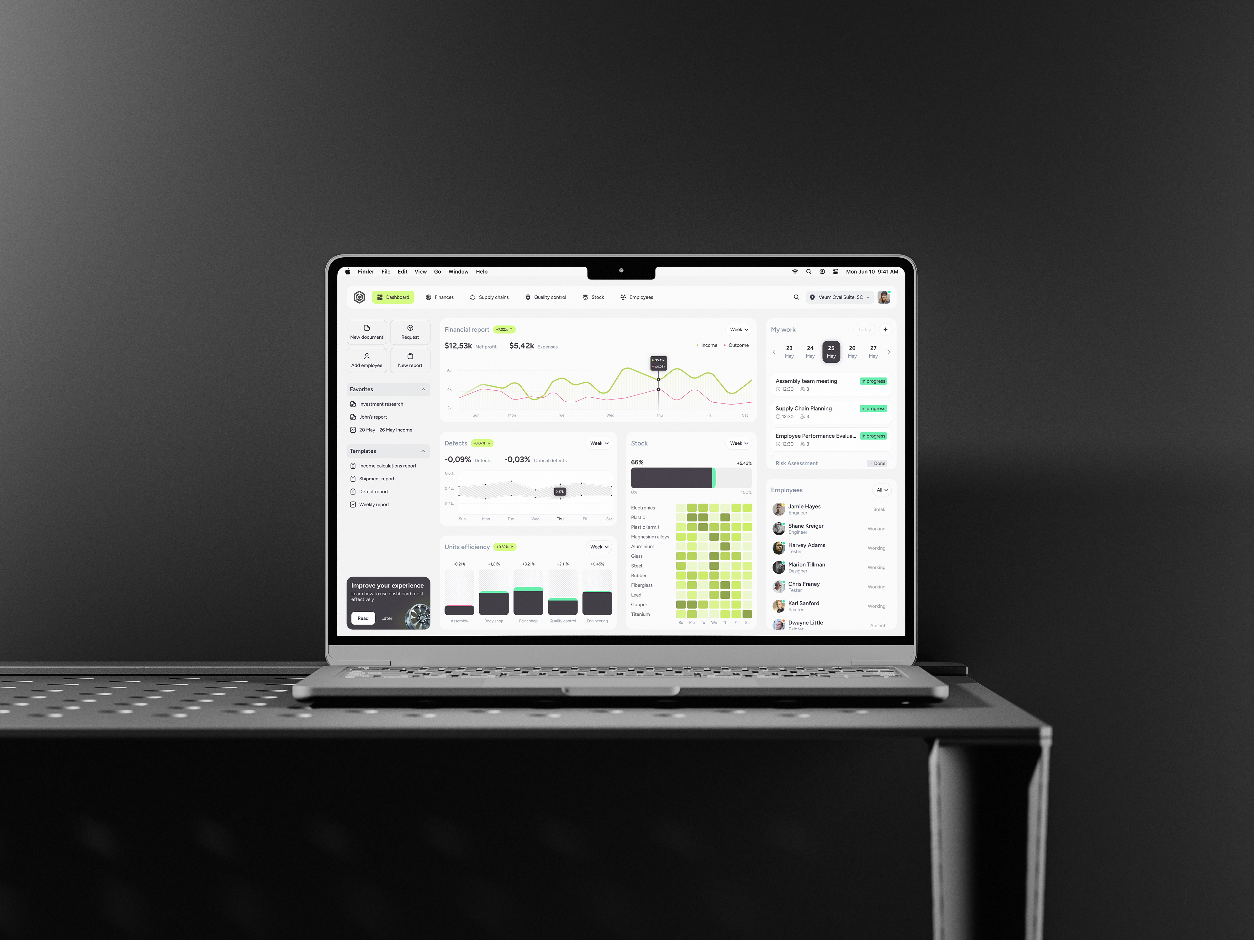 🚗 Car Manufacturer ERP analytics automotive business software dashboard data visualization design inspiration erp system industrial design production management quality control ui design ux design web app design