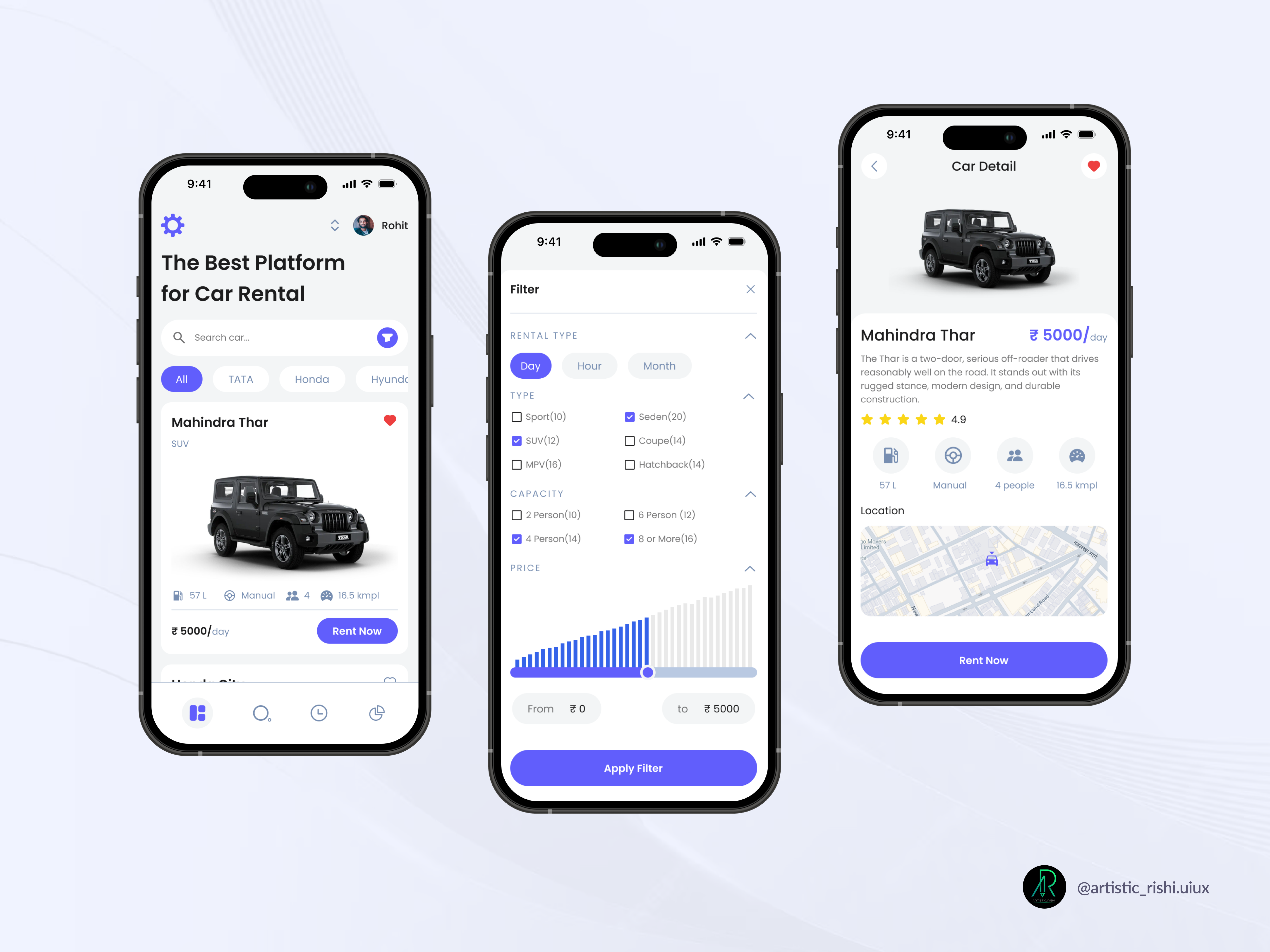 Example of Mobile App Designs, UI UX Based Designs