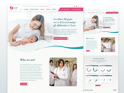 Fertility Center - Creative website branding child creative fertility motion graphics ui