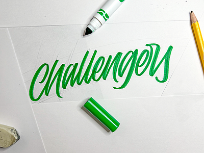 Challengers design illustration lettering typography