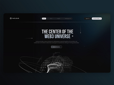 Nucleus branding clean digital design galaxy graphicdesgin minimalism space ui webdesign