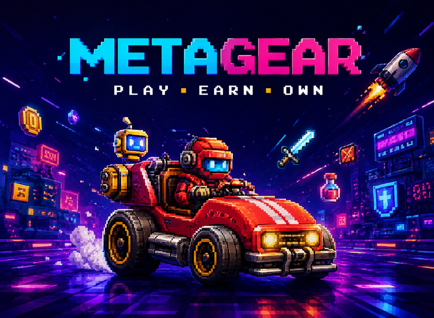 Metagear - Where Racing Meets Blockchain Innovation 3d android animation app app design branding dashboard design graphic design illustration ios app landing page logo motion graphics nft ui vector web web design website