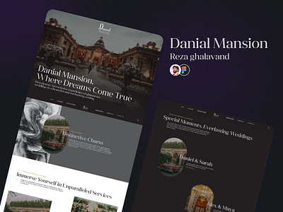 Danial Mansion - Event Venue Website Design danialmansion desktopdesign elegantdesign eventvenue figma ui userexperience webdesign weddingvenue