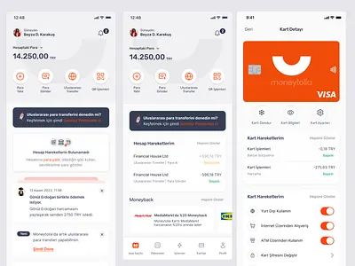 Moneytolia Fintech App Dashboard bank branding card dashboard design finance fintech ios settings typography ui ux wallet