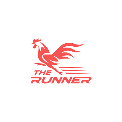 THE ROOSTER RUN brand identity branding chicken design graphic design illustration logo rooster run runing speed sport vector