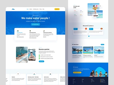 Swimming School Website best of 2024 creative web design design system figma design system freelance design project landing page 2024 popular 2024 responsive webdesign swimming swimming landing page swimming platform swimming school swimming school website swimming website trending 2024 uiuxdesign services uiuxdesigner webdesign project website design