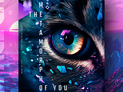 The Metamorphosis Of You ai branding cat daliy design illustration poster print