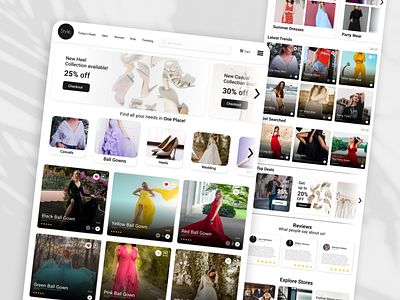 E-commerce Fashion Website (Style Homepa) UI UX Design brand branding cart design dress e commerce ecommerce fashion home home screen landing page online shopping ui uiux ux web website