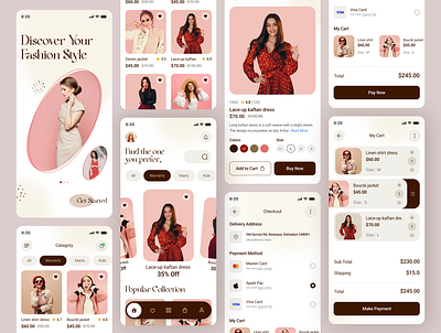 Fashion E-Commerce App app branding design typography ui ux
