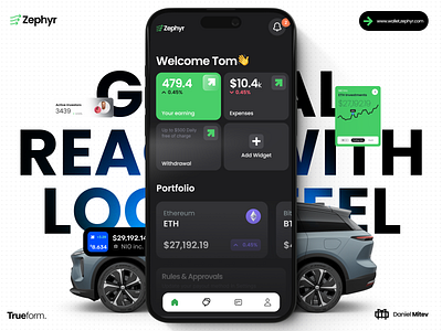 Zephyr | Local Investments animation app crypto crypto wallet cryptocurrency currency dashboard design digital wallet finance finance app fintech fintech app investment local transaction ui ux wallet