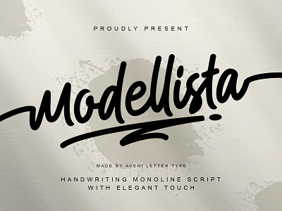 Example of Modellista | Handwritten Font