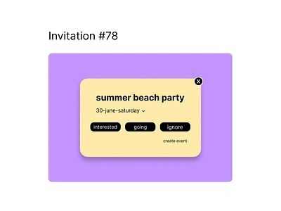 Invitation #78 dailyui design digitalart graphic design ui uidesign uiux userexperience