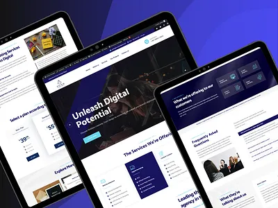 Agency Website digital innovation digital strategy interactive design tech solutions visual identity website development