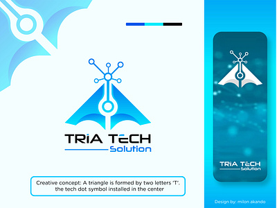 Triangle / Tria tech | Technology logo| software logo | web logo brand branding creative portfolio design designer hub designerhub dribbble shot graphic design logo logo folio logos tech tech beranding technology