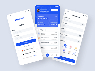 Expense Tracker App app app design business design expense tracker finance graphic design interface mobile ui moblie ui tracker ui ui design uiux uix ux