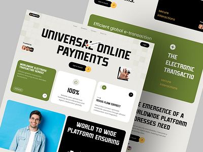 Universal Online Payment Transfer landing page banking finance fintech landing page money transfer payment saas landing page uiux user interface web design website