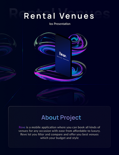 IOS Presentation: Venue rental app app case study design figma ios presentation mobile app ui ui ux ux