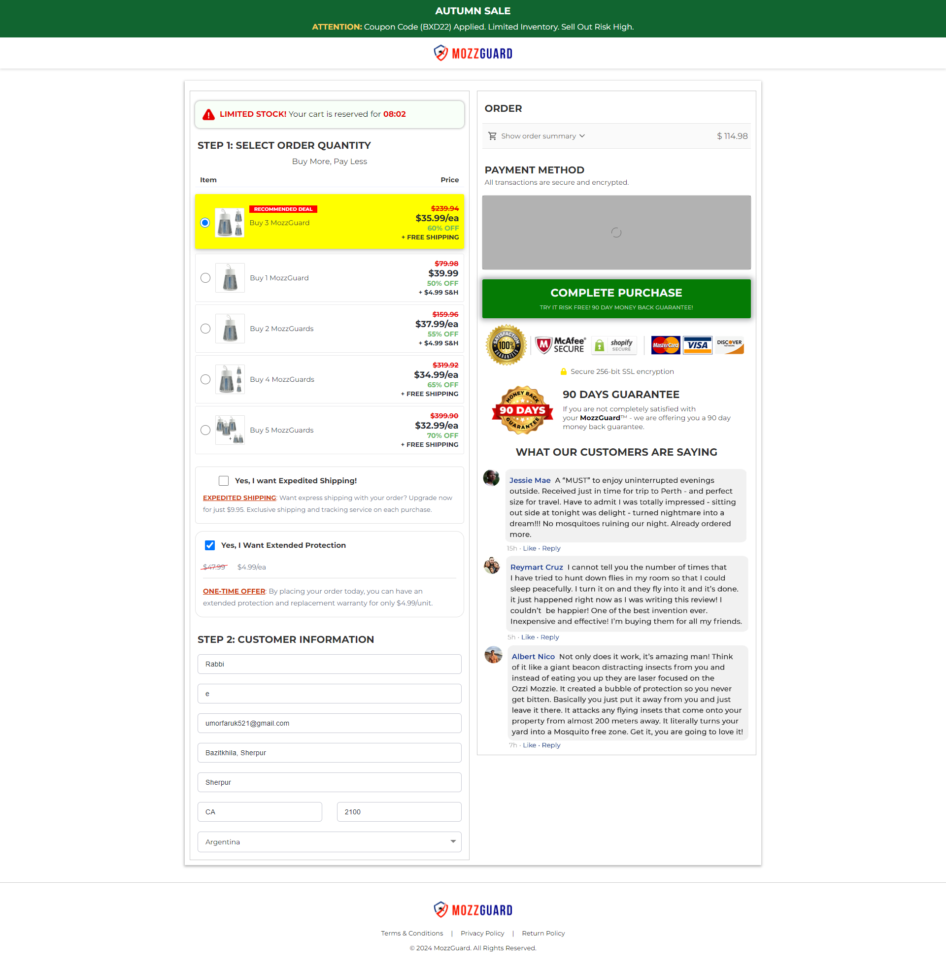 Mozz Guard Funnelish Template checkoutchamp expert checkoutchamp funnel checkoutchamp funnel template checkoutchamp template funnelish checkout page sample mozz guard funnelish template