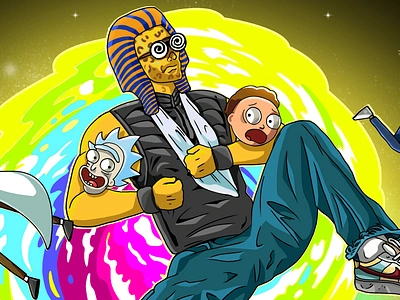 "Degods X Rick & Morty" art banner branddesign branding degods graphic design illustration rick and morty web3